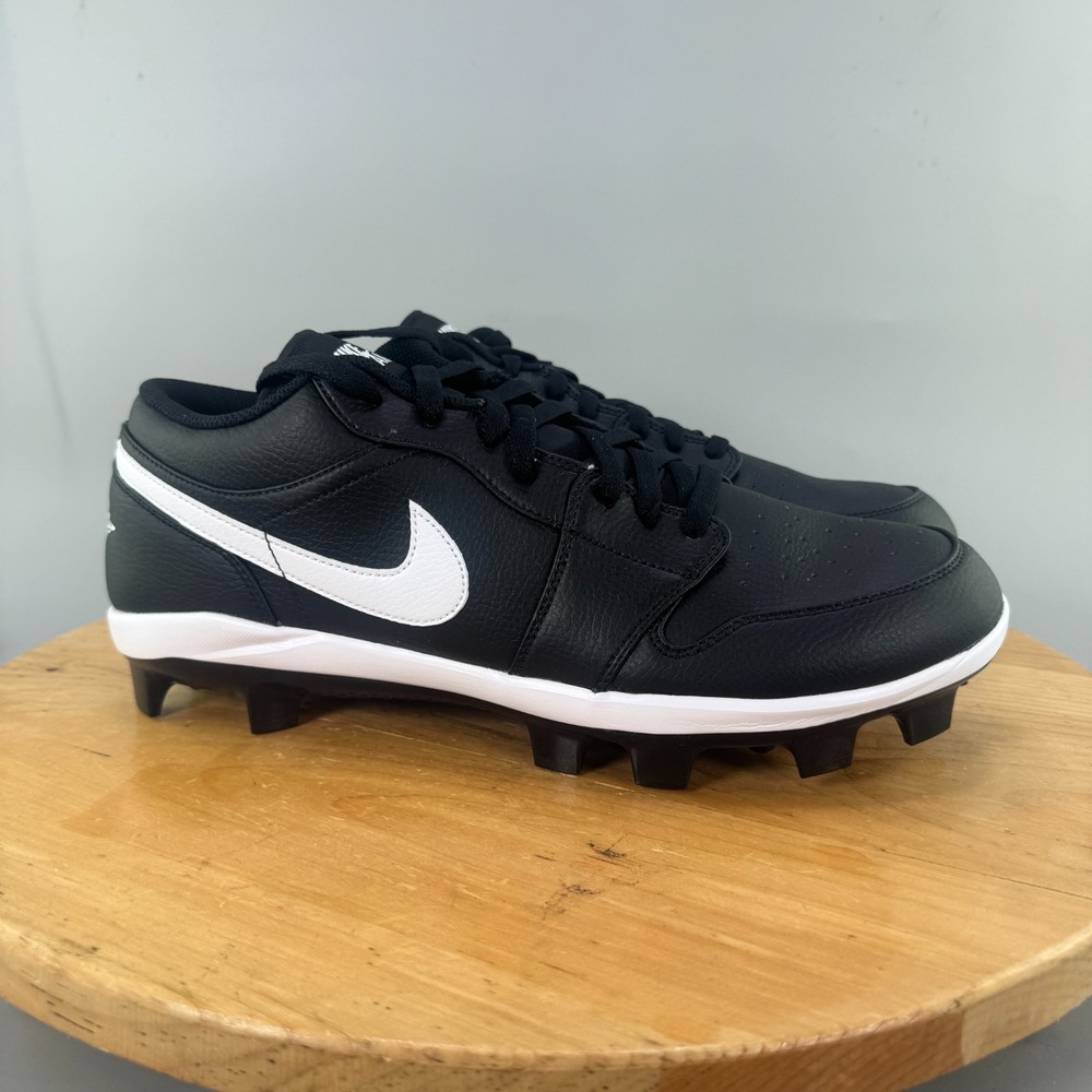Nike Air Jordan 1 Retro MCS Low Mens Size 14 Black White Baseball Cleats NEW